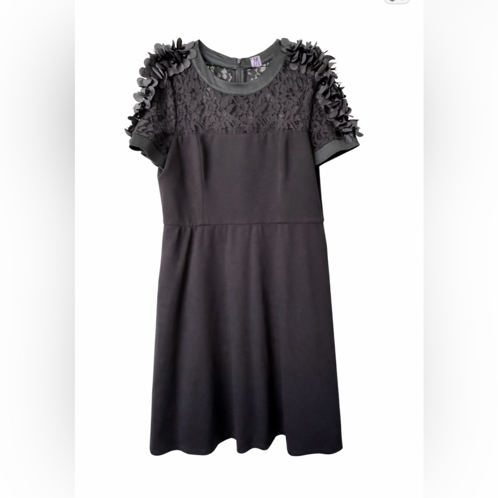 Shani Floral Appliqué Fit & Flare Cocktail Dress Size 16